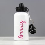 Personalised Children's Pink Name Aluminium Drinks Bottle - Image 2