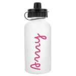 Personalised Children's Pink Name Aluminium Drinks Bottle - Image 4