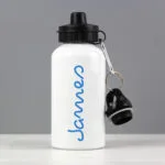 Personalised Children's Blue Name Aluminium Drinks Bottle - Image 2