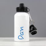 Personalised Children's Blue Name Aluminium Drinks Bottle - Image 3