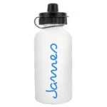 Personalised Children's Blue Name Aluminium Drinks Bottle - Image 4