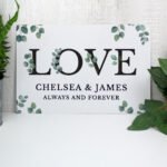 Personalised 'Love' Botanical Design Aluminium Sign - Image 2