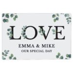 Personalised 'Love' Botanical Design Aluminium Sign - Image 4