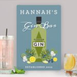 Personalised 'Gin Bar' Aluminium Sign