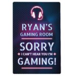 Personalised 'Gaming Room' Warning Aluminium Sign - Image 3