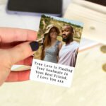Personalised Any Message Photo Upload Metal Wallet Card - Image 2