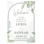 Personalised Any Message Botanical Design Wedding Aluminium Sign - Image 5