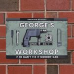 Personalised Workshop Tools Design Aluminium Sign