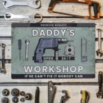 Personalised Workshop Tools Design Aluminium Sign - Image 4