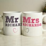 Personalised 'Mr & Mrs' Sketch Design Ceramic Mug Set - Image 2