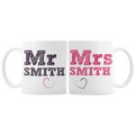Personalised 'Mr & Mrs' Sketch Design Ceramic Mug Set - Image 4