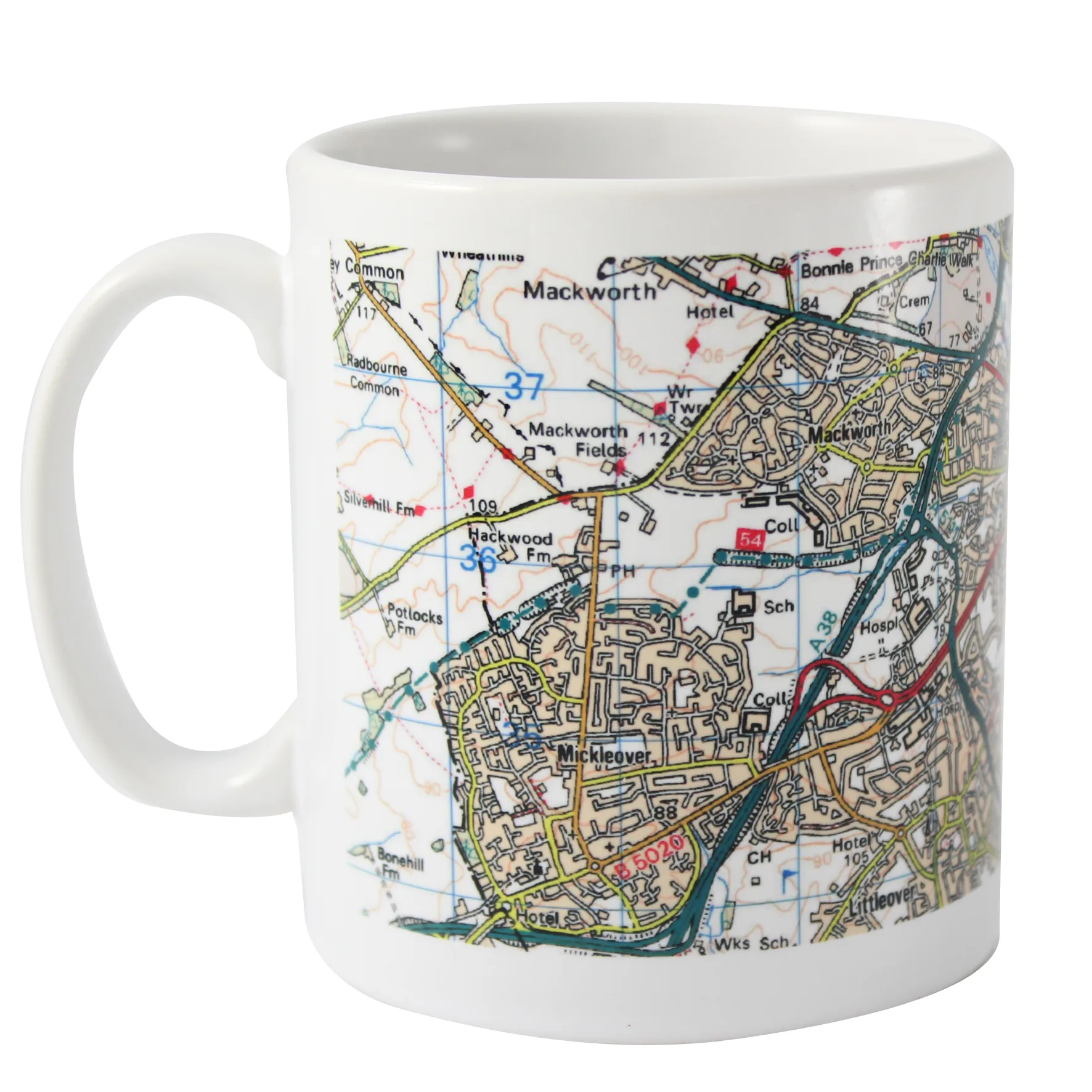 Personalised Present Day Edition Map Design Ceramic Mug - Image 2