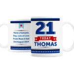Personalised Star & Banner Design Birthday Ceramic Mug - Image 2