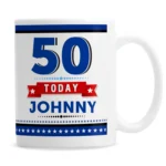 Personalised Star & Banner Design Birthday Ceramic Mug - Image 3