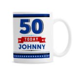 Personalised Star & Banner Design Birthday Ceramic Mug - Image 5