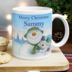 Personalised Traditional The Snowman and the Snowdog Ceramic Mug