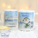 Personalised Traditional The Snowman and the Snowdog Ceramic Mug - Image 2