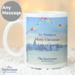 Personalised Traditional The Snowman and the Snowdog Ceramic Mug - Image 3