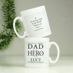 Personalised 'My Dad is My Hero' Ceramic Mug