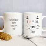 Personalised Cat Features ‘I Heart My Cat’ Ceramic Mug