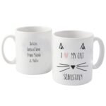 Personalised Cat Features ‘I Heart My Cat’ Ceramic Mug - Image 4