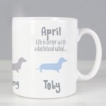 Personalised Dachshund Dog Breed Motif Ceramic Mug