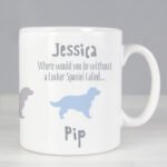 Personalised Cocker Spaniel Dog Breed Motif Ceramic Mug
