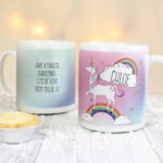 Personalised Rainbow Unicorn Design Ceramic Mug
