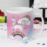 Personalised Rainbow Unicorn Design Ceramic Mug - Image 4