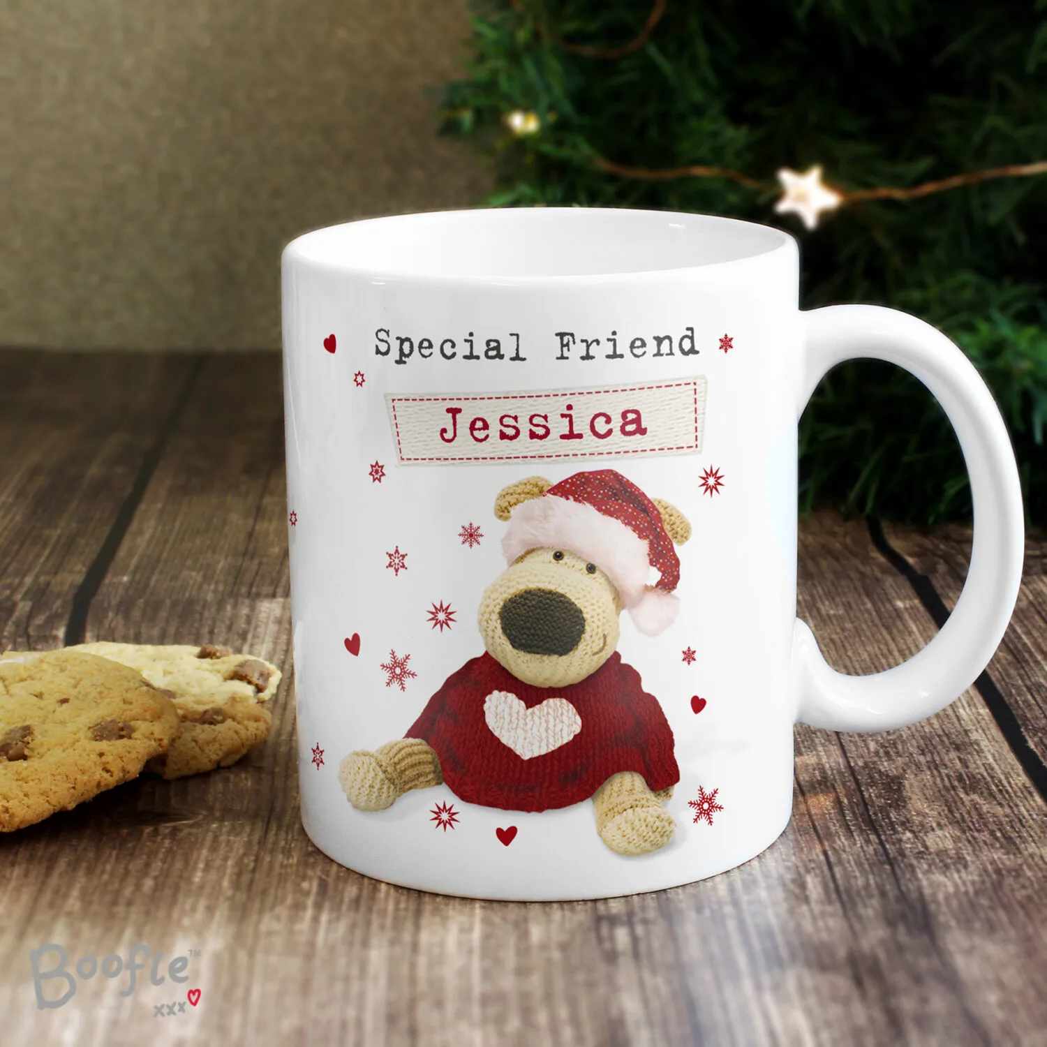 Personalised Boofle Christmas Love Design Ceramic Mug - Image 3