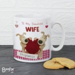 Personalised Boofle Shared Heart Design Ceramic Mug - Image 3