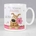 Personalised Boofle Holding Flowers Ceramic Mug