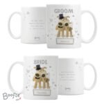 Personalised Boofle Wedding Couple Ceramic Mug Set - Image 4