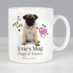 Personalised Rachael Hale Doodle Pug Ceramic Mug