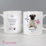 Personalised Rachael Hale Doodle Pug Ceramic Mug - Image 2