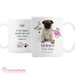 Personalised Rachael Hale Doodle Pug Ceramic Mug - Image 4