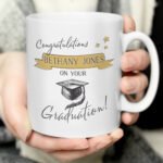 Personalised Gold Stars Design 'On Your Graduation' Ceramic Mug - Image 2