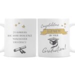 Personalised Gold Stars Design 'On Your Graduation' Ceramic Mug - Image 5