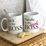 Personalised 'Boss & The Real Boss' Ceramic Mug Set - Image 2