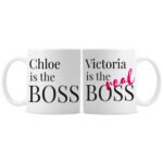 Personalised 'Boss & The Real Boss' Ceramic Mug Set - Image 4