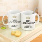 Personalised 'Her Ladyship & His Lordship' Ceramic Mug Set - Image 4