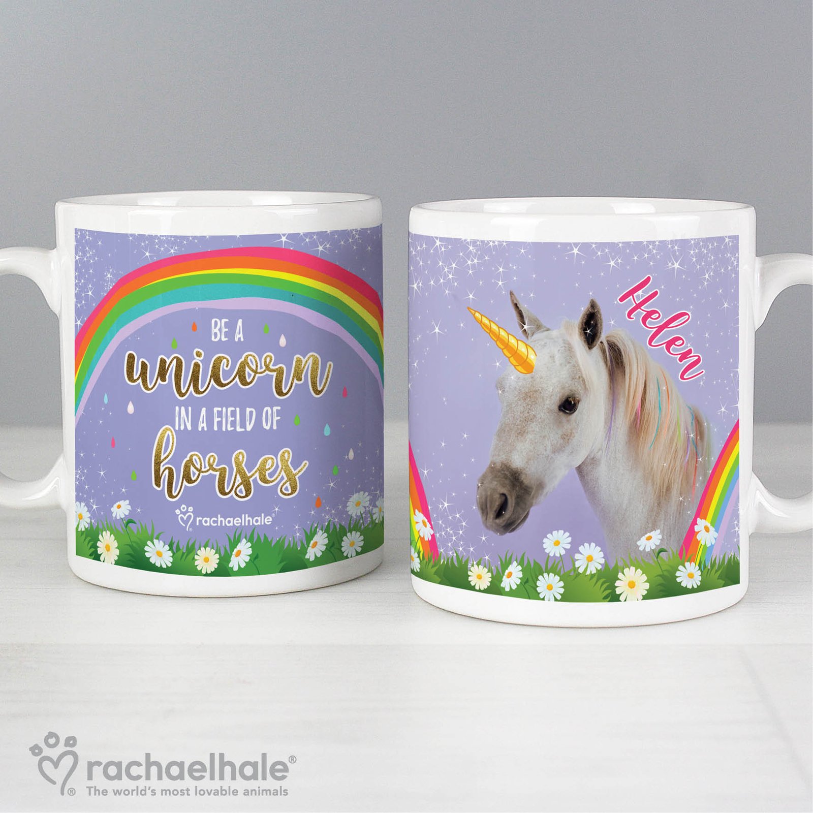 P0805H31 Personalised Rachael Hale Unicorn Design Ceramic Mug Personalised Rachael Hale Unicorn Design Ceramic Mug - Image 1