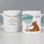 Personalised 'I Love You Daddy Bear' Bunting Design Ceramic Mug