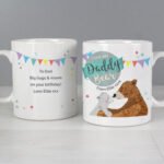 Personalised 'I Love You Daddy Bear' Bunting Design Ceramic Mug - Image 5