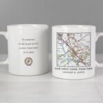 Personalised Present Day Map Compass Motif Ceramic Mug - Image 3