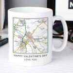 Personalised Present Day Map Compass Motif Ceramic Mug - Image 5