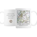 Personalised Present Day Map Compass Motif Ceramic Mug - Image 6