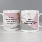 Personalised Any Message Geometric Design Ceramic Mug - Image 6