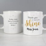 Personalised 'Thank You For Helping Me Shine' Teachers Ceramic Mug - Image 3