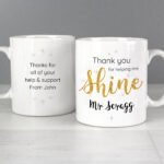 Personalised 'Thank You For Helping Me Shine' Teachers Ceramic Mug - Image 4
